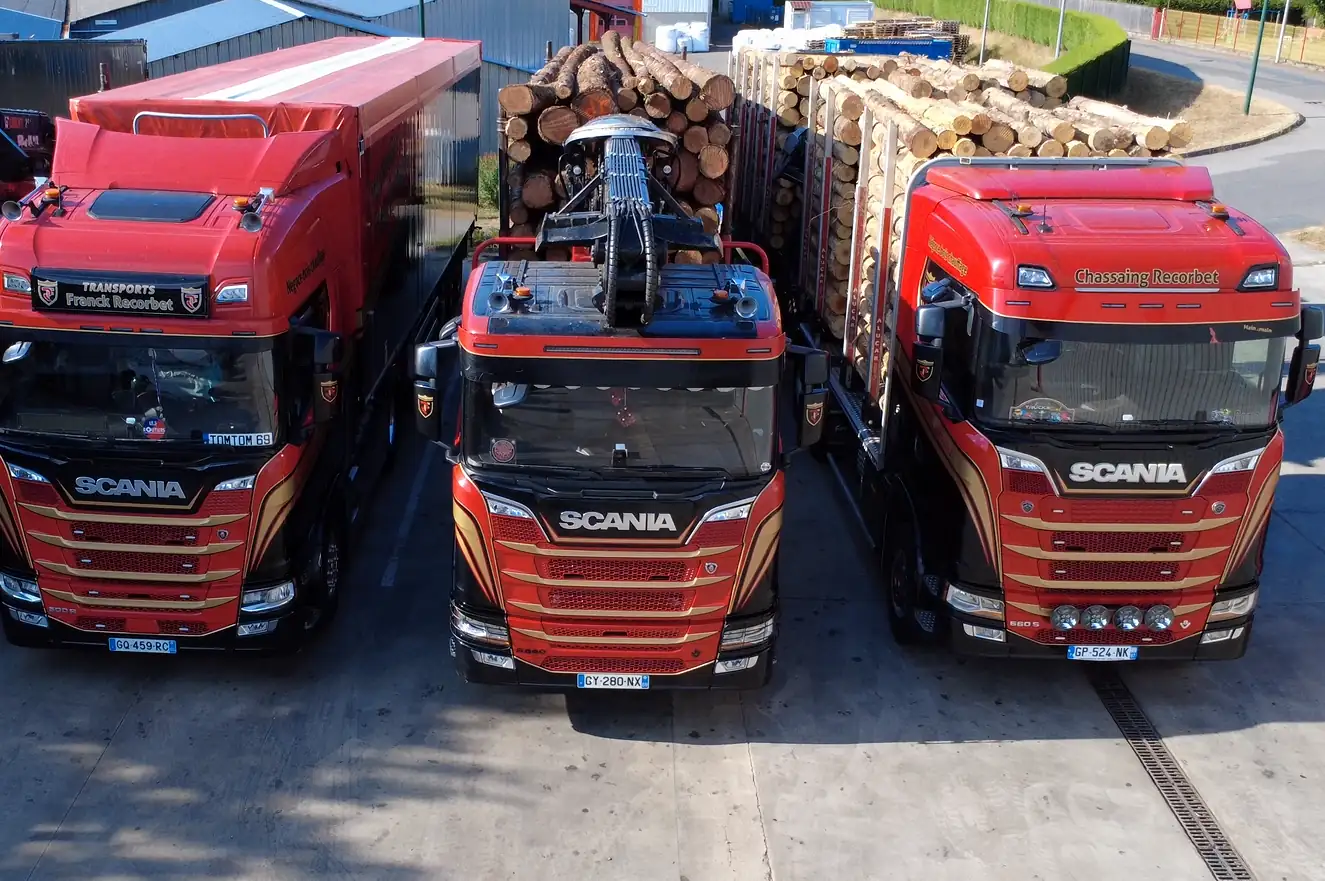 camions transports forestier